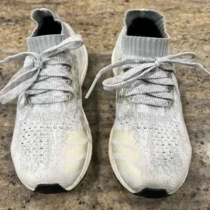 Adidas Knit Sneakers with White and Gray Accents adidas | Shoes | Adidas White And Gray Knit Sneakers | Poshmark main image 2